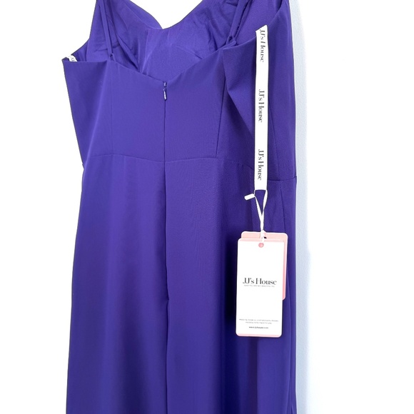 NWT JJs House Purple A-line Cowlneck Floor-length Formal Dress w Slit Size 14 - Picture 8 of 12